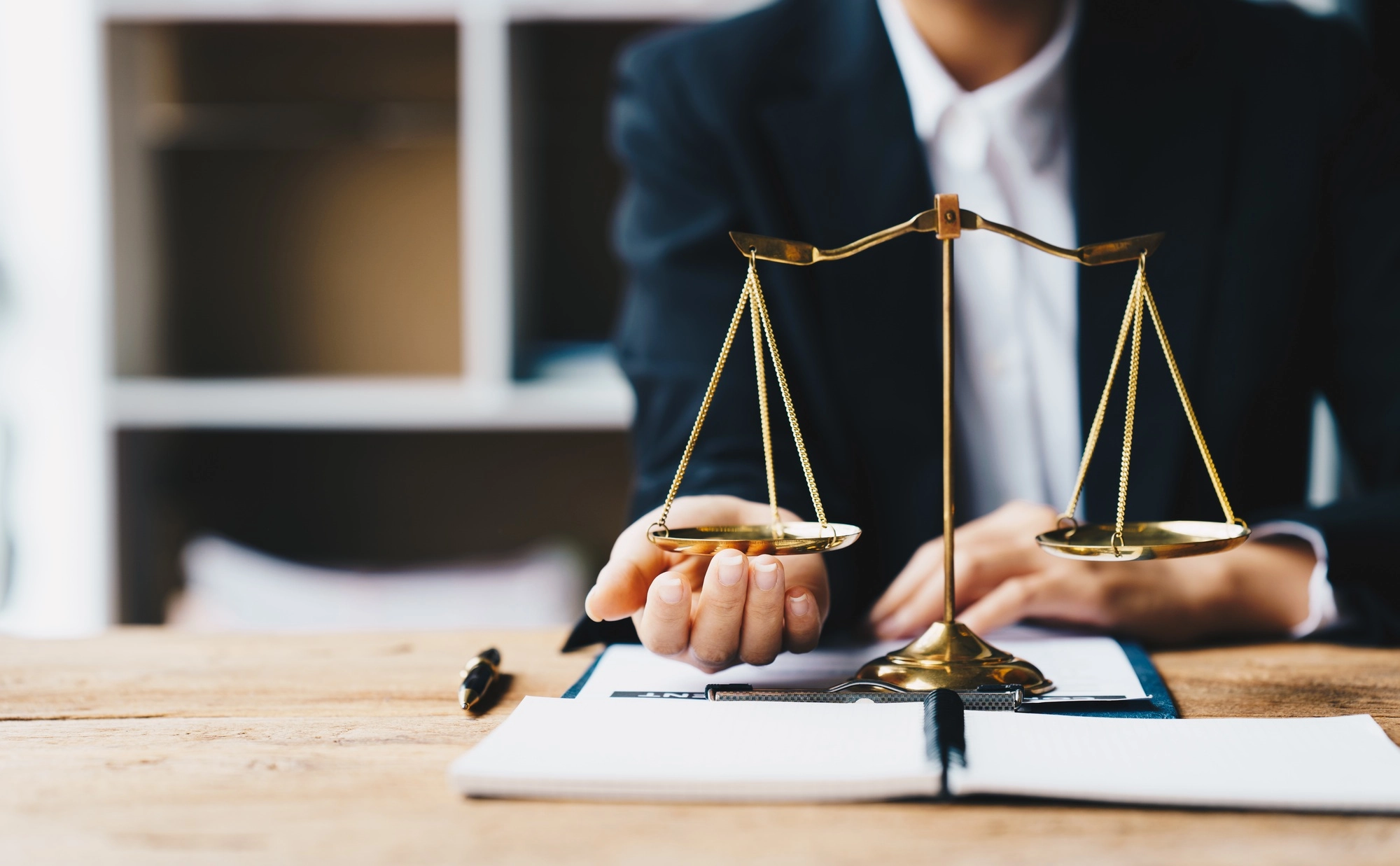 Weight scale of justice, lawyer or attorney concept, copy space.DCF Family Assessment